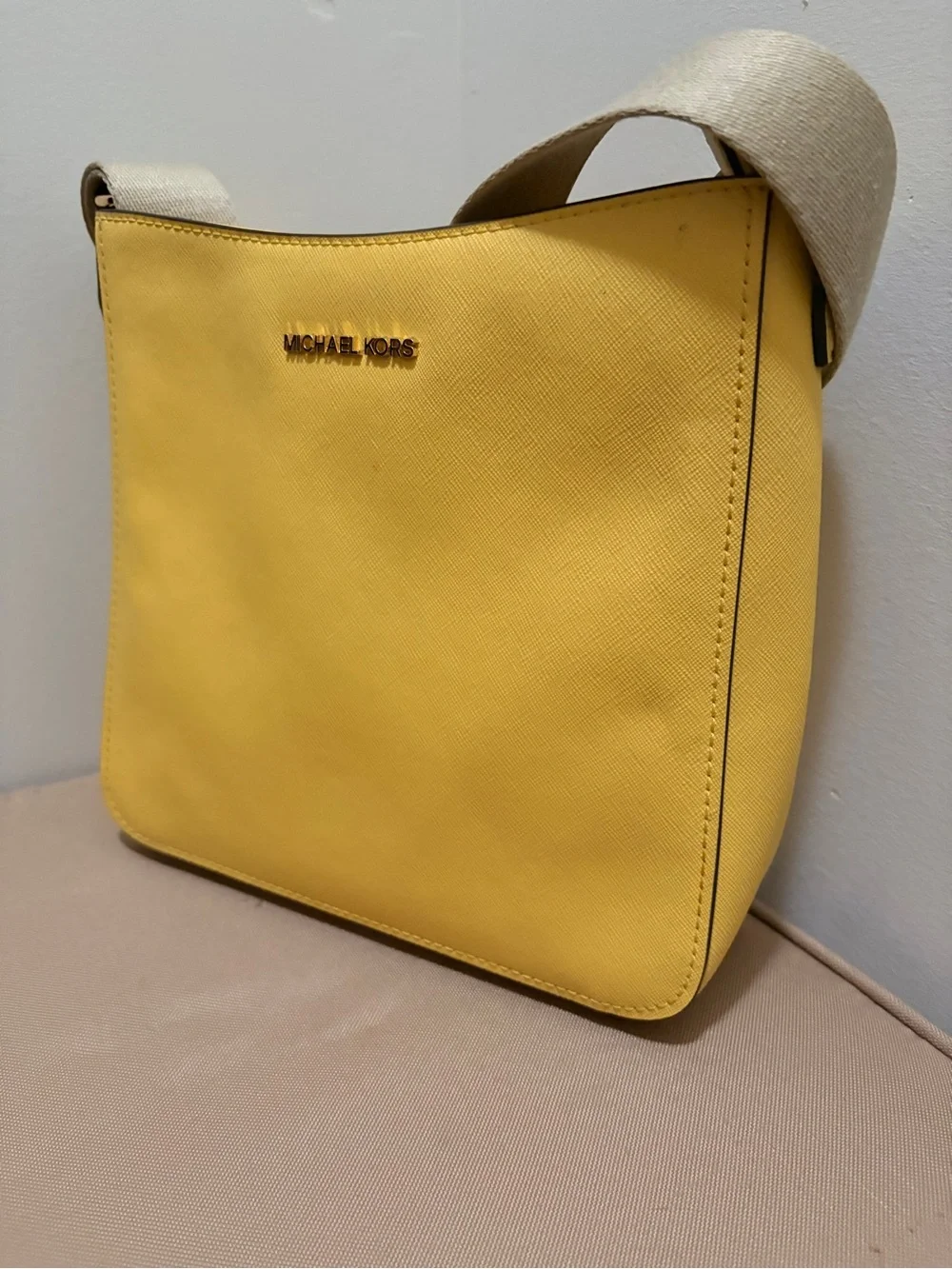 Michael Kors Yellow Messenger Bag